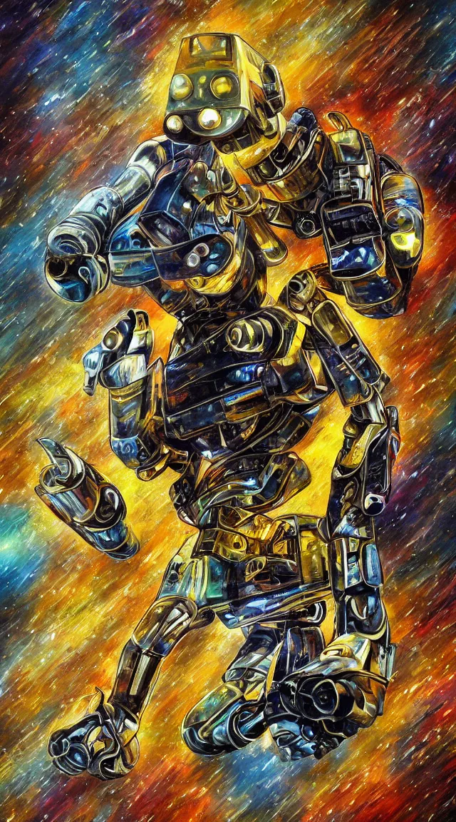 Image similar to jazz, sci fi, music notes, robot, wallpaper, masterpiece, hdr, hyperrealistic