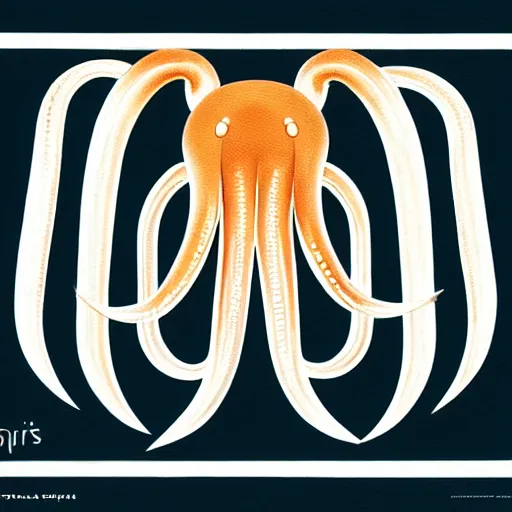 Image similar to octupus minimalistic symmetric painting by afshar petros aoshima chiho caldwell clyde, matte background, sharp contours, minimalist, trending on artstation