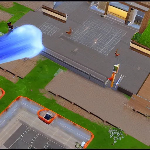 Image similar to nuclear bomb explodes in the sims 2