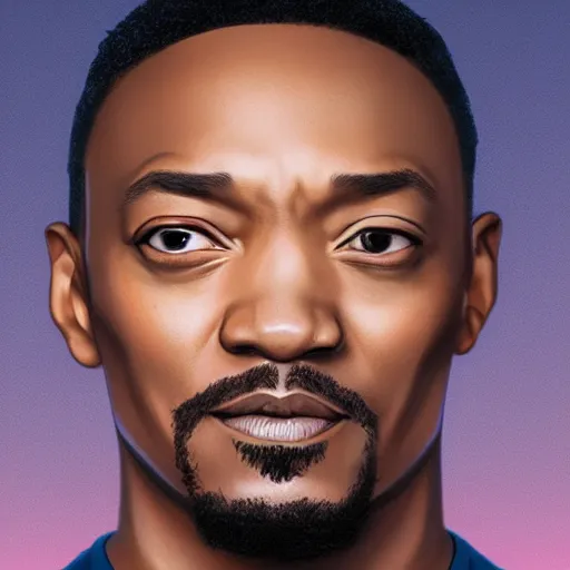 Image similar to data visualization unimpressive detailed portrait of anthony mackie