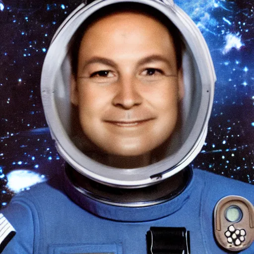 Image similar to id photo of a space officer