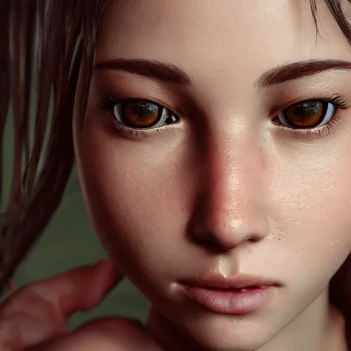 Image similar to fine details portrait of girl Hyper-realistic, 4K, Unreal Engine, Highly Detailed