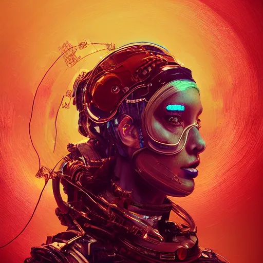 Image similar to hyperrealistic portrait of a woman monster astronaut, full body portrait, well lit, intricate abstract. cyberpunk, intricate artwork, by Tooth Wu, wlop, beeple. octane render,in the style of Jin Kagetsu, James Jean and wlop, highly detailed, sharp focus, intricate concept art, digital painting, ambient lighting, 4k, artstation