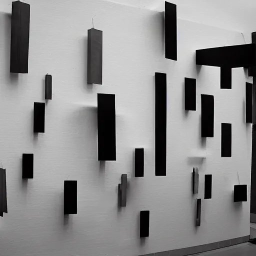 Image similar to An offset photography of a new series of sculptures by David Smith on display, at the Met in NYC, bauhaus, colonial expedition, 60s style