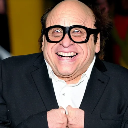 Image similar to danny devito wolverine action pose