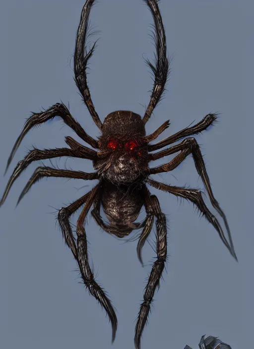 Image similar to spider creature ultra detailed fantasy, elden ring, realistic, dnd character portrait, full body, dnd, rpg, lotr game design fanart by concept art, behance hd, artstation, deviantart, global illumination radiating a glowing aura global illumination ray tracing hdr render in unreal engine 5