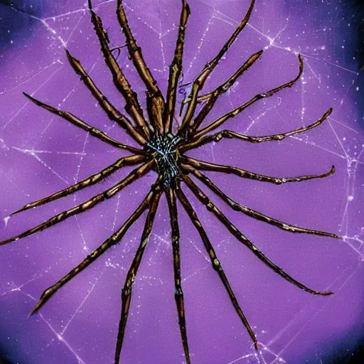 Prompt: Astral spider feeding on humans