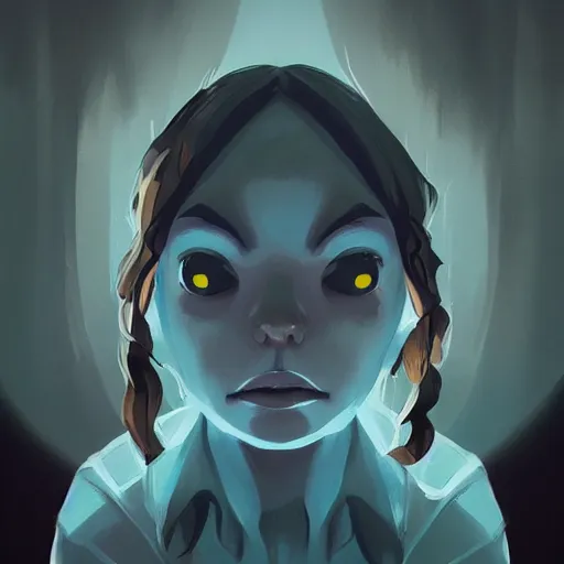 Image similar to face icon stylized minimalist scary stories to tell in the dark, loftis, cory behance hd by jesper ejsing, by rhads, makoto shinkai and lois van baarle, ilya kuvshinov, rossdraws global illumination