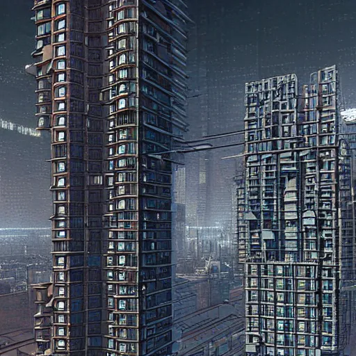 Image similar to year 2100 soviet cyberpunk buildings by Escher 8k hd hyperreality detailed architecture