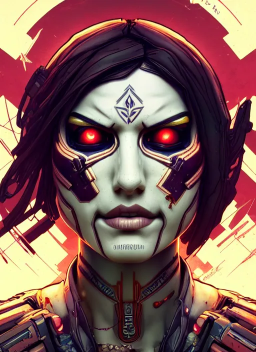 Image similar to symmetry!! portrait of borderlands 3 psycho, intricate, elegant, highly detailed, digital painting, artstation, concept art, smooth, sharp focus, illustration, art by artgerm and greg rutkowski and alphonse mucha, 8 k