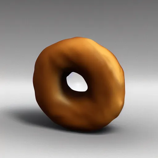 Prompt: 3d model of donut made in blender 3d by andrew price