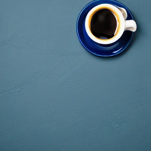 Prompt: vividly blue brewed coffee