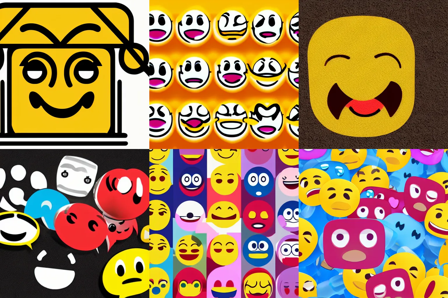 Prompt: Emoji of an excited, confused person, Samsung emoji