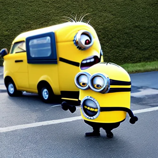 Image similar to minion car crash