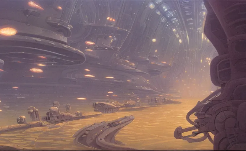 Prompt: underwater city, ralph mcquarrie