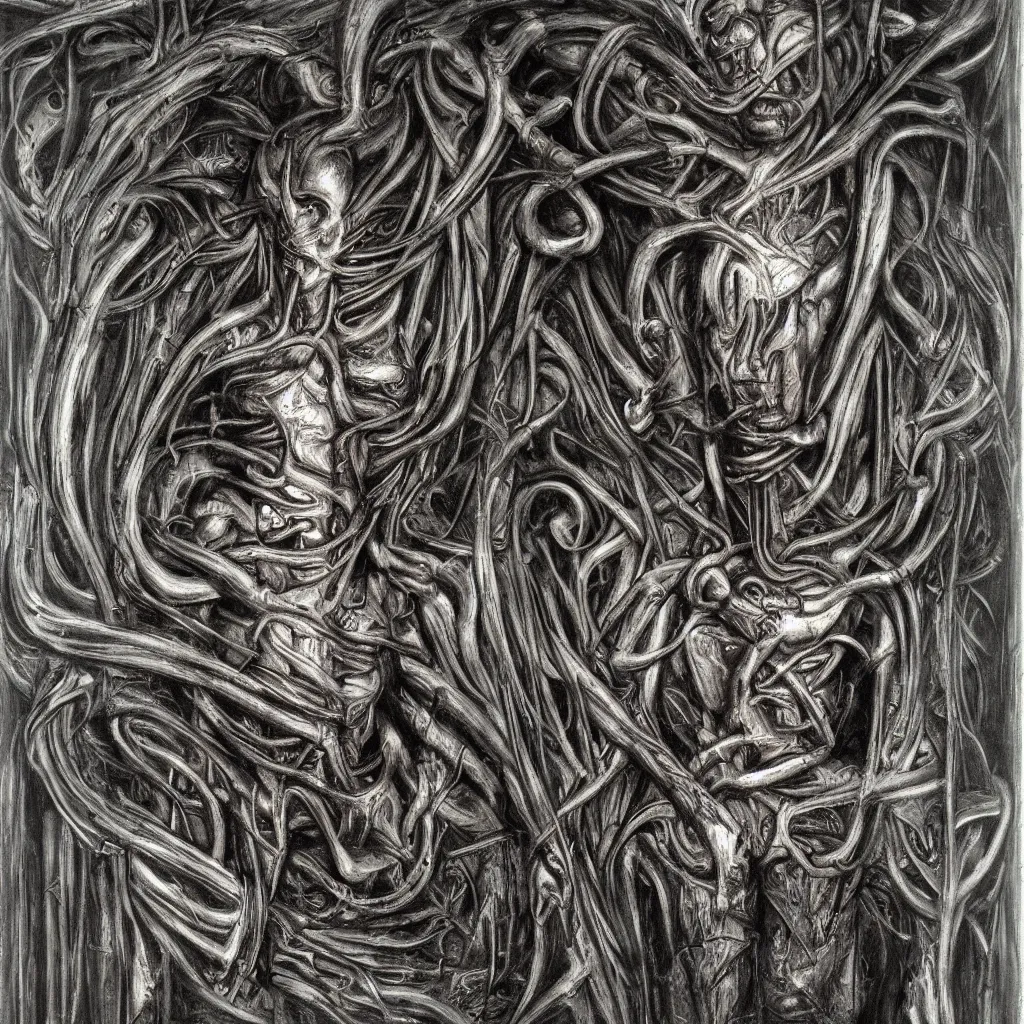 Prompt: subconscious psyche by giger