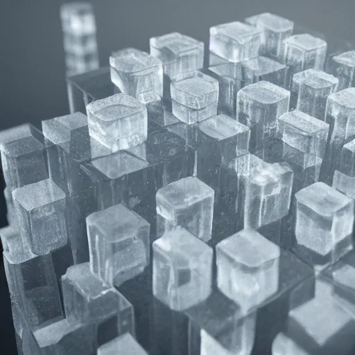Prompt: the word hot made of ice cubes, 3 d maya render, octane render, cgsociety - 9