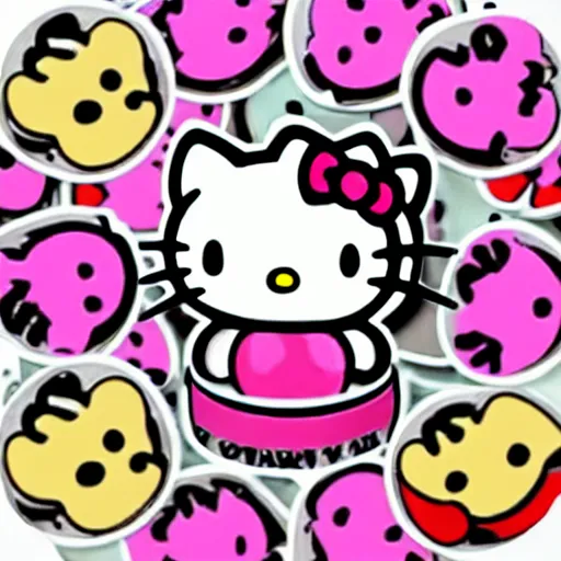Prompt: hello kitty emoji sticker