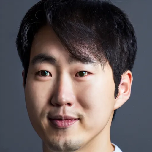 Prompt: headshot, portrait photo still of an average south korean man, white background, 8 k, 8 5 mm f 1. 8