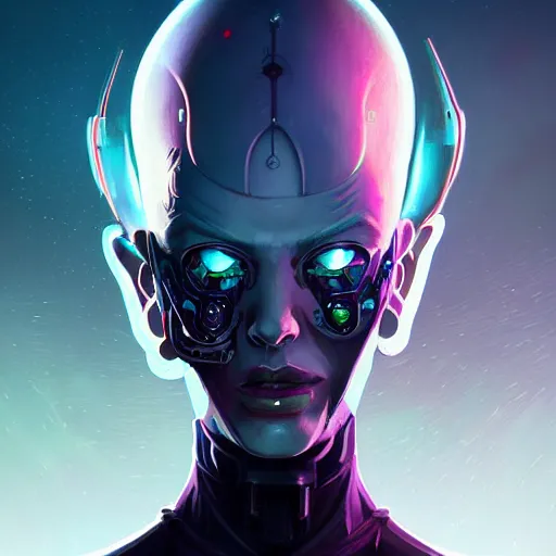Image similar to a portrait of a cybernetic pinhead, cyberpunk concept art by pete mohrbacher and wlop and artgerm and josan gonzales, digital art, highly detailed, intricate, sci-fi, sharp focus, Trending on Artstation HQ, deviantart, unreal engine 5, 4K UHD image
