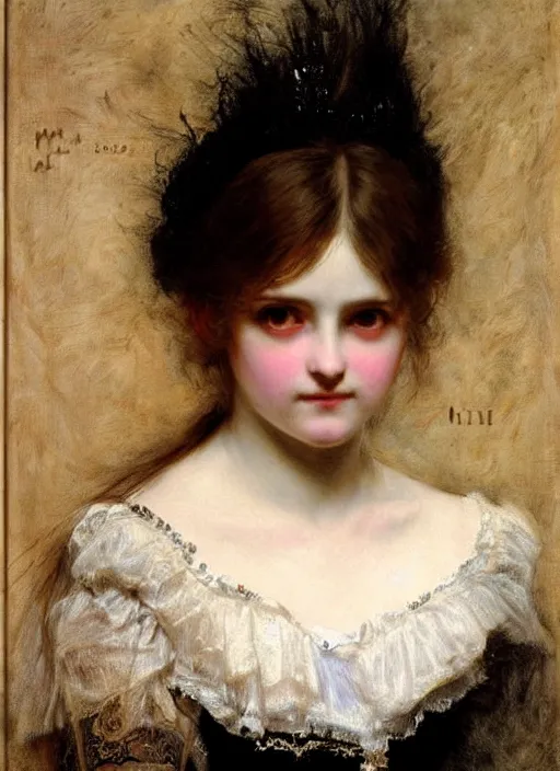 Prompt: ( ( gothic # ) ) princess!! portrait. by william henry hunt * *, highly detailded