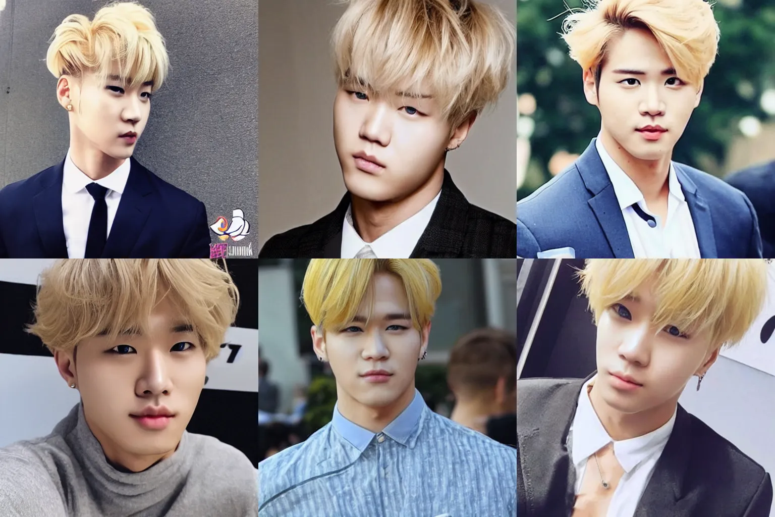 Prompt: a handsome blond prince with the hairstyle of jimin