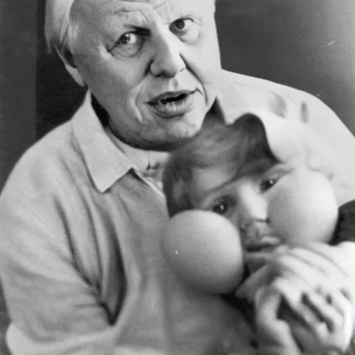 Image similar to david attenborough as a baby