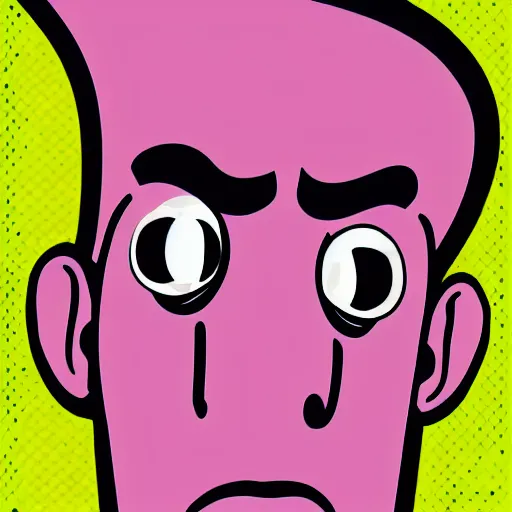 Image similar to handsome squidward, pop art style portrait, male