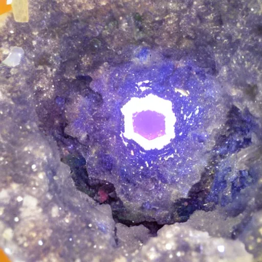 Prompt: Liminal space in outer space, geode!!!