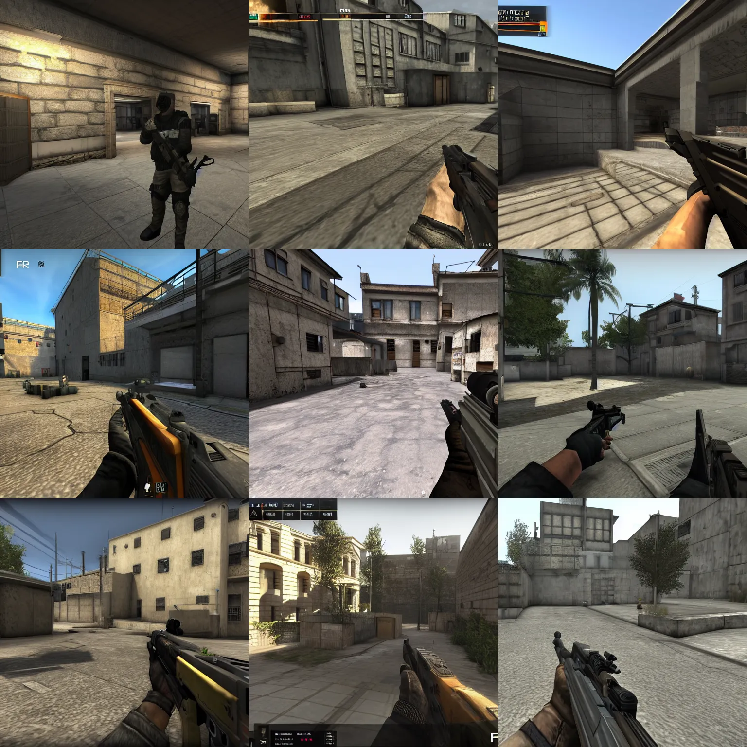 Prompt: Counter Strike: Global Offensive, in-game screenshot, RTX, RayTracing,
