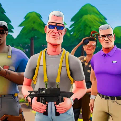 Prompt: Hank Hill in Fortnite