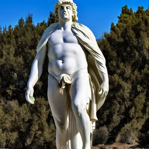 Image similar to greek statue of Donald Trump, full body, 4k