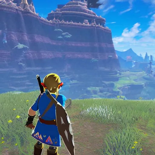 Prompt: a Screenshot from The Legend of Zelda: Breath of the wild