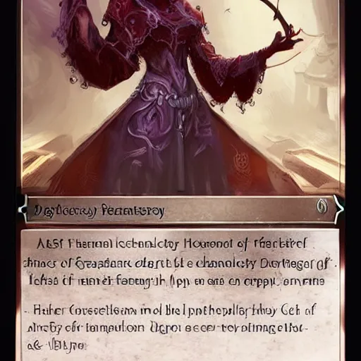 Prompt: a magic the gathering card of a female necromancer, fantasy, d & d, intricate, elegant, highly detailed, digital painting, artstation, concept art, matte, sharp focus, illustration, art in the style of disney