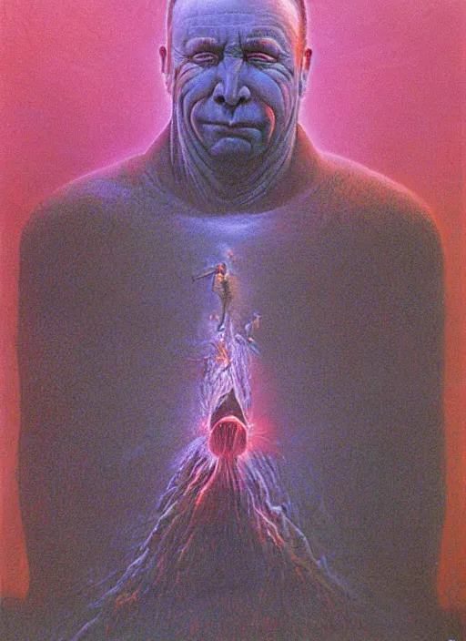 Image similar to alex jones by zdzislaw beksinski and lisa frank