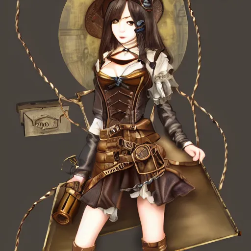 Premium Vector | Steampunk woman clipart isolated vector illustration