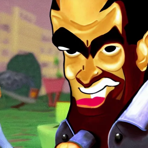 Image similar to jordan peterson as neo cortex, ps 1 graphics