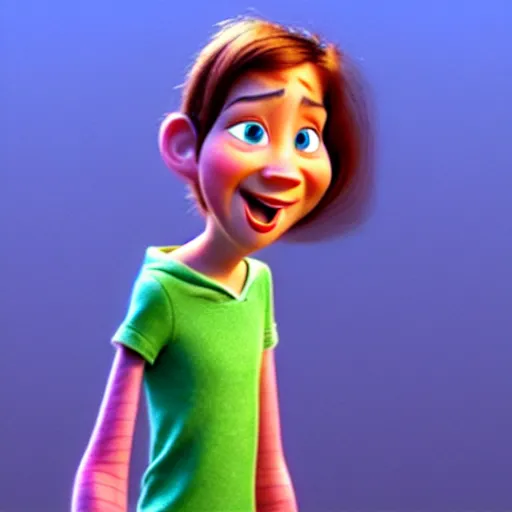 Image similar to pixar character transgender woman with down syndrome