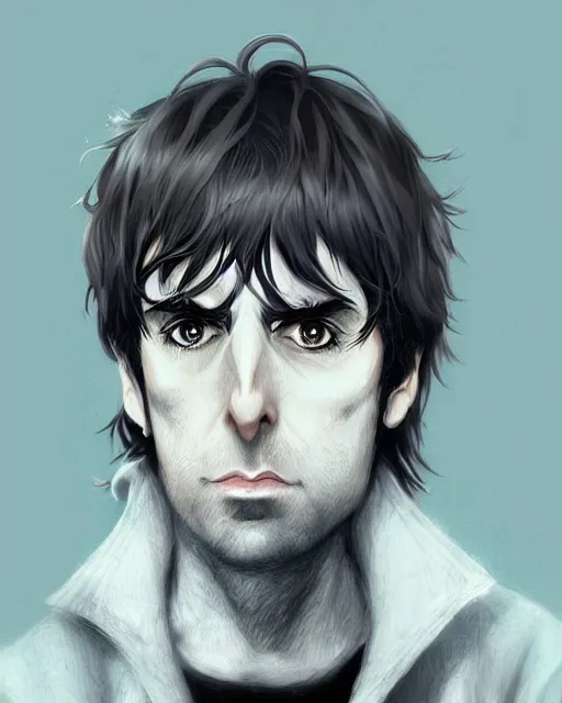 Image similar to anime portrait of liam gallagher as an anime man by stanley artgerm lau wlop rossdraws james jean andrei riabovitchev marc simonetti