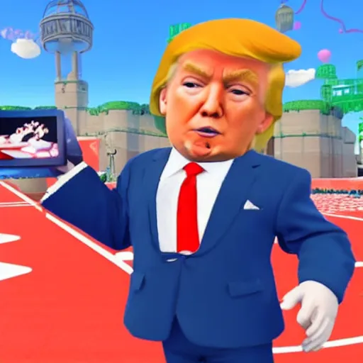 Image similar to donald trump in splatoon