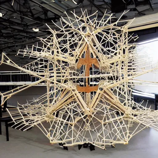 Prompt: a strandbeest by theo jansen