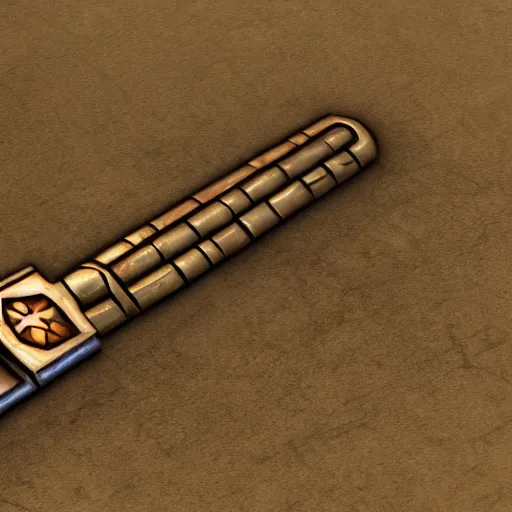 Prompt: metal key for the doors, rpg game inventory item, zoomed on, stylized, perspective view, ArtStation concept