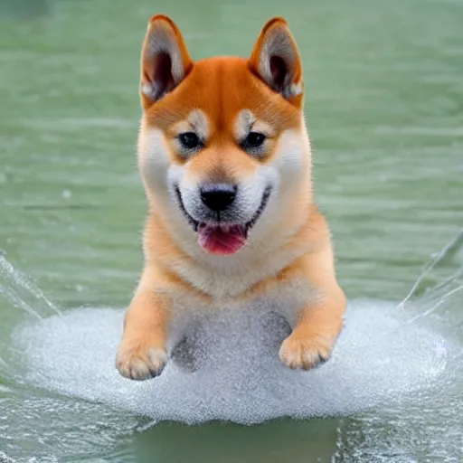 Image similar to Shiba inu puppy takes a bath