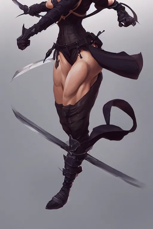 Image similar to a Hyung tae Kim concept art of female ninja character on a render by the artist Hyung tae Kim , highly detailed, sharp focus, Jiyun Chae, Joe Madureira, Trending on Artstation by Hyung tae Kim, artbook, Stanley Artgerm Lau, WLOP, Rossdraws and Greg Rutkowski