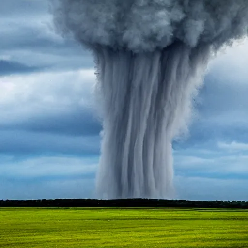 Image similar to a tornado in the distant landscape