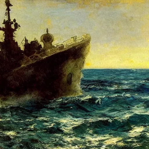 Image similar to deep sea by alfred stevens