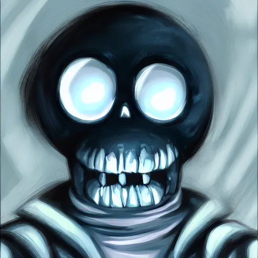 Image similar to undertale sans, digital Painting, ultradetailed, artstation, oil Painting, ultradetailed, artstation