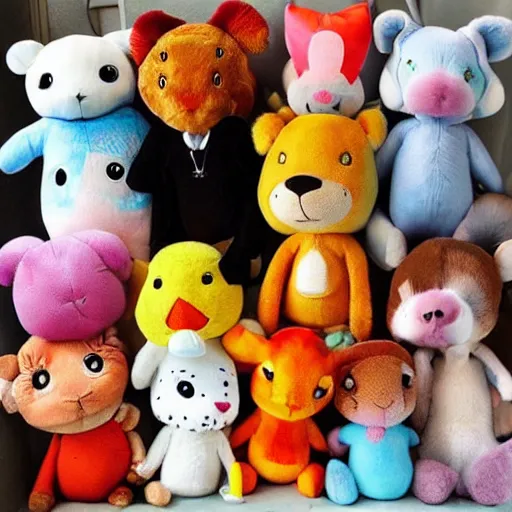 Image similar to cutie stuffed animal friends