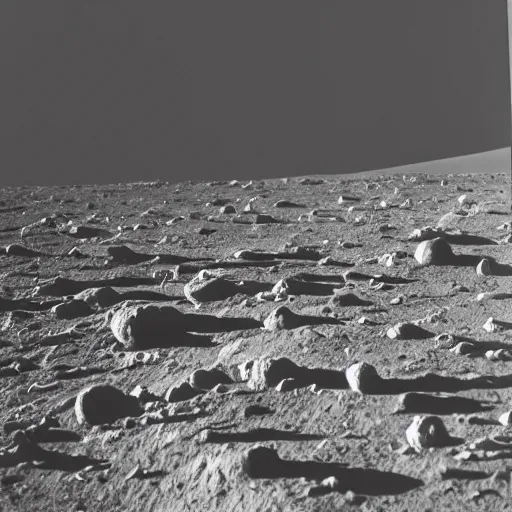 Image similar to photograph of a packed concert on the surface of the moon