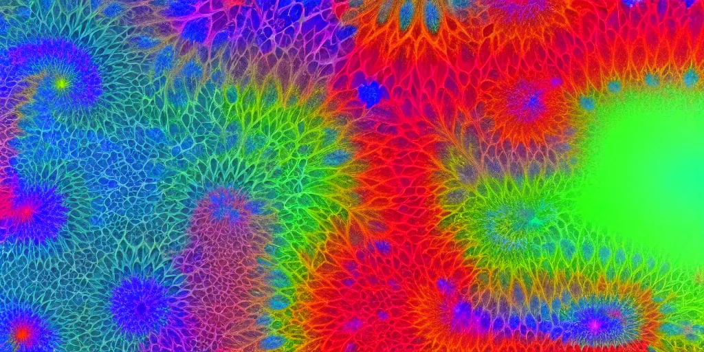 Prompt: colorful fractal universe